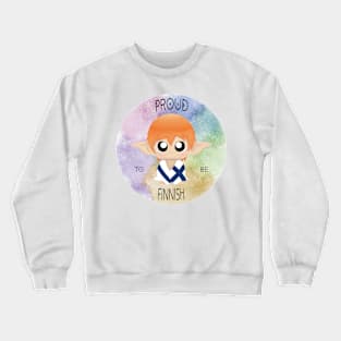 Proud to be Finnish (Sleepy Forest Creatures) Crewneck Sweatshirt